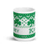 Shamrock Fair Isle Mug for Knitters, Knitting Mug, Knitter Gift, St. Patrick's Day Mug